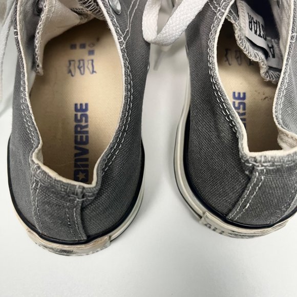 Converse SIZE 7 Women’s Low Top Gray Canvas Sneakers Lace Up - Picture 7 of 10